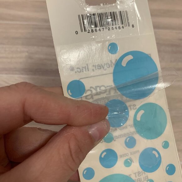 Vintage Frances Myers Sticker Sheets Blue Splash Soccer Ball Bubbles - Picture 6 of 6